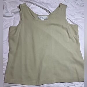 Pineapple Moon Women's Silk Tank Top Sage Green